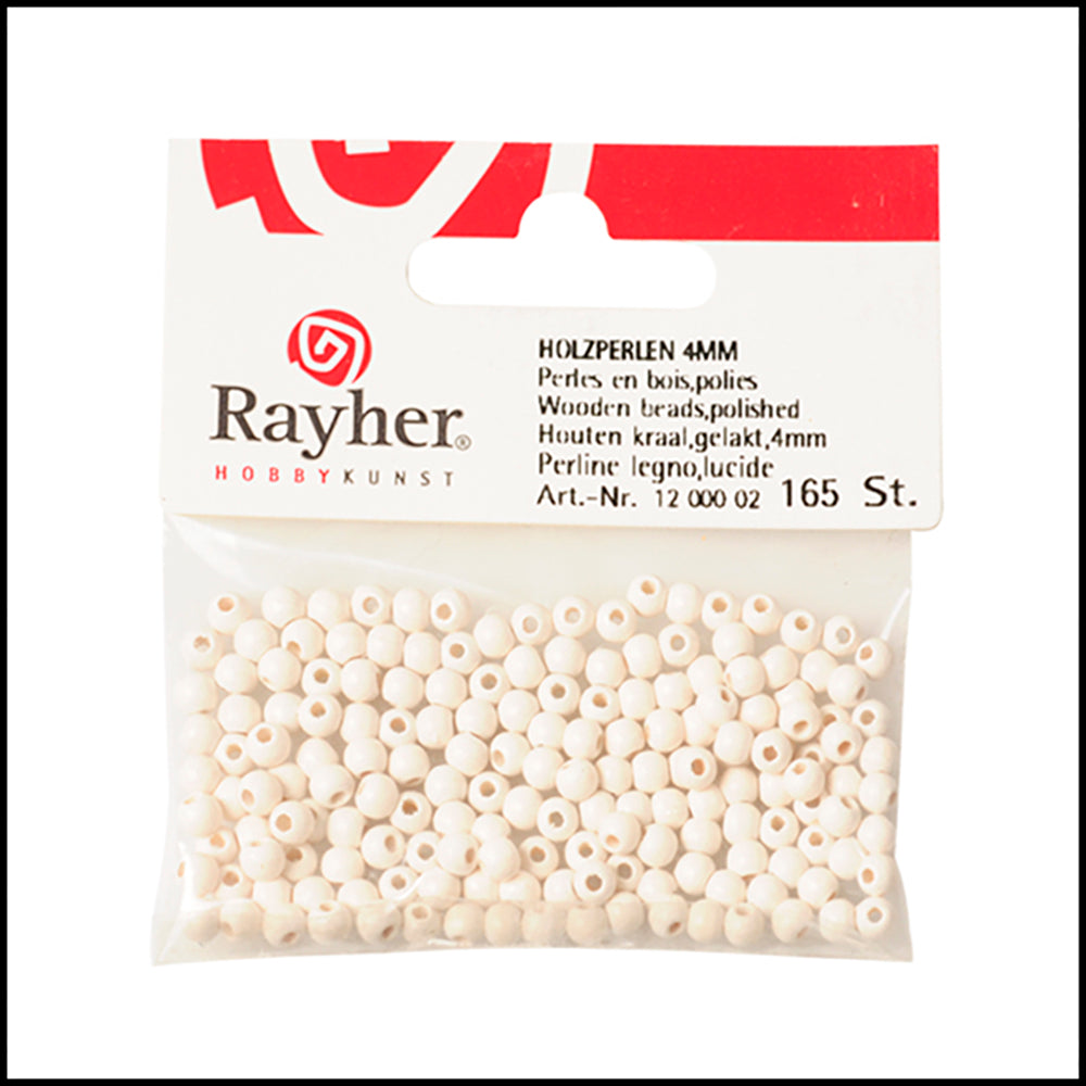 Rayher - Ronde houten kralen 04 mm