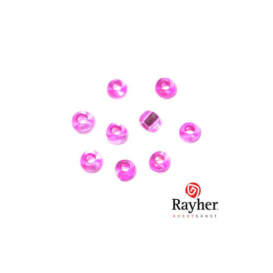 Donker Roze rocaille met zilverkern 2,6 mm van Rayher