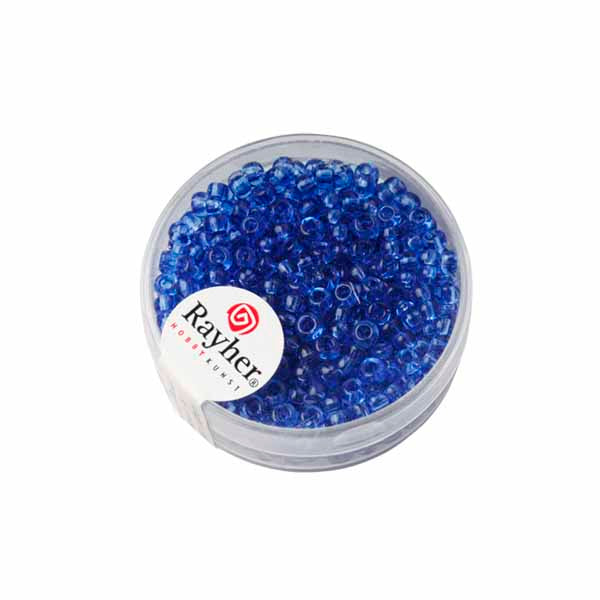 Licht blauwe rocaille 2,6 mm Transparant