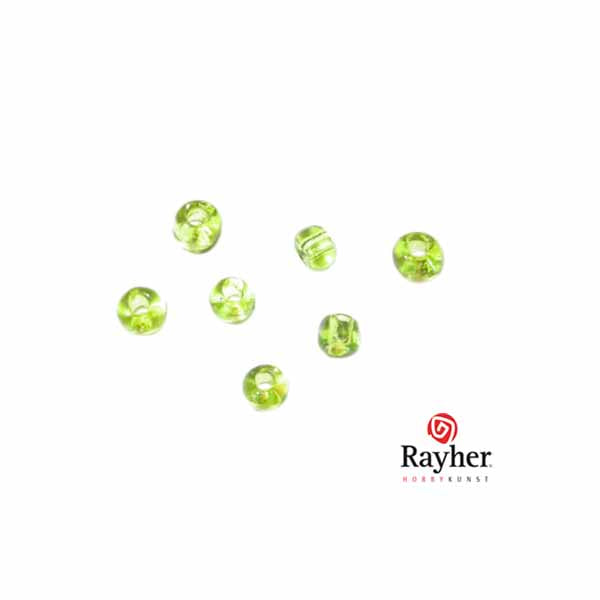 Light green rocaille 2,6 mm Transparent