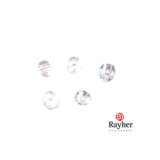 Crystal coloured rocaille 2,6 mm Transparent