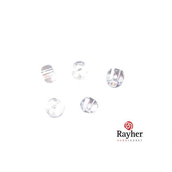 Crystal coloured rocaille 2,0 mm Transparent