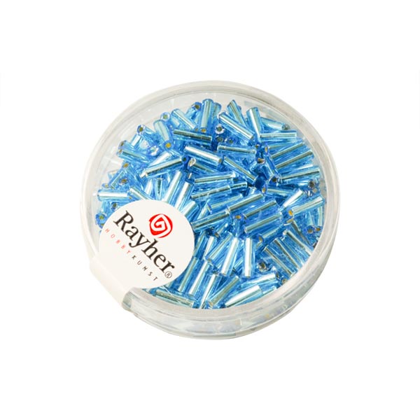 Turquoise glasstift 7/2 mm met zilverkern