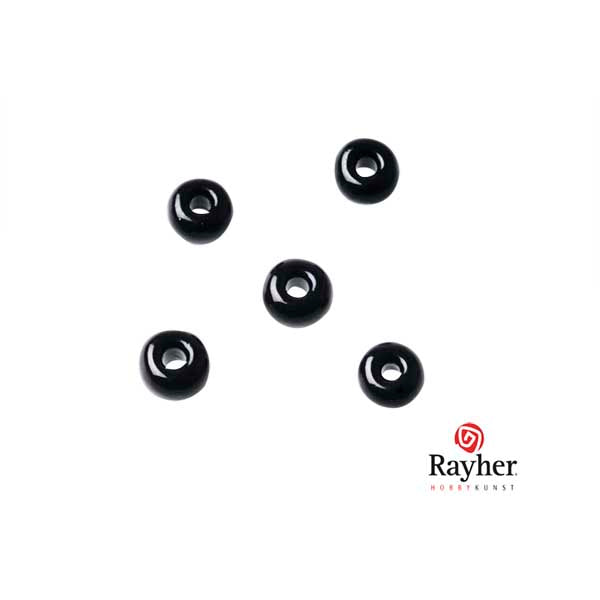 Black Indian bead 4,5mm Rocaille from Rayher