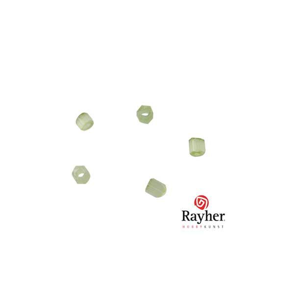 Lichtgroene glasstift rocaille transparant 2x2 mm van Rayher