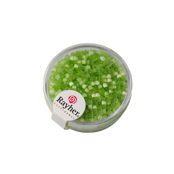 Light green glass stick rocaille transparent 2x2 mm from Rayher