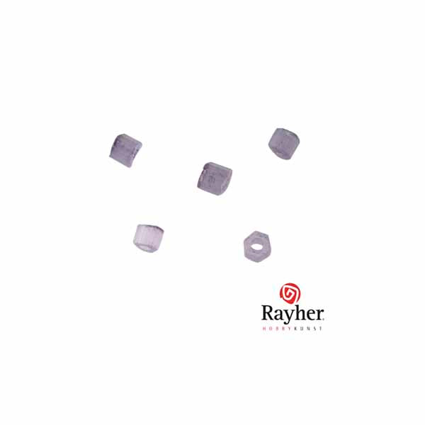 Light Purple glass stick rocaille transparent 2x2 mm from Rayher