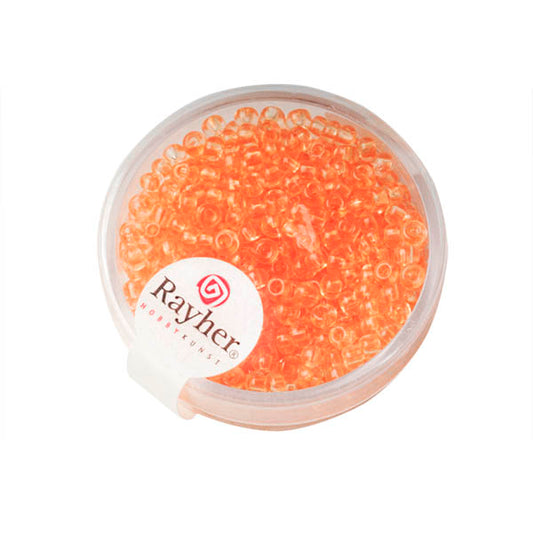 Orange Rocaille 2,6 mm Albast from Rayher Sale per box Box 17 gram