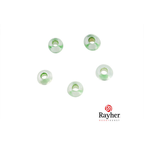 Lichtgroene Rocaille 2,6 mm met zilverkern van Rayher