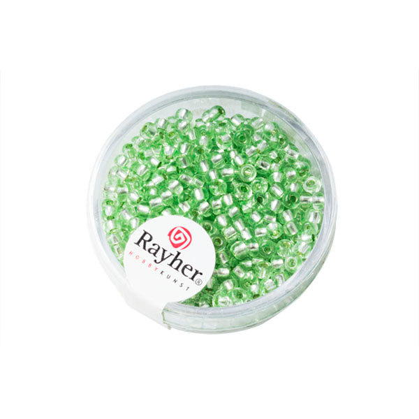 Light Green Rocaille 2,6 mm with Silverkern from Rayher