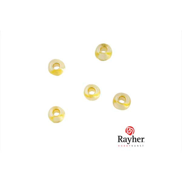 Gele Rocaille 2,6 mm met zilverkern van Rayher