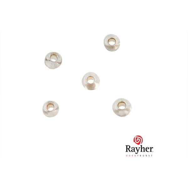 Grey Rocaille 2,6 mm with Silverkern from Rayher