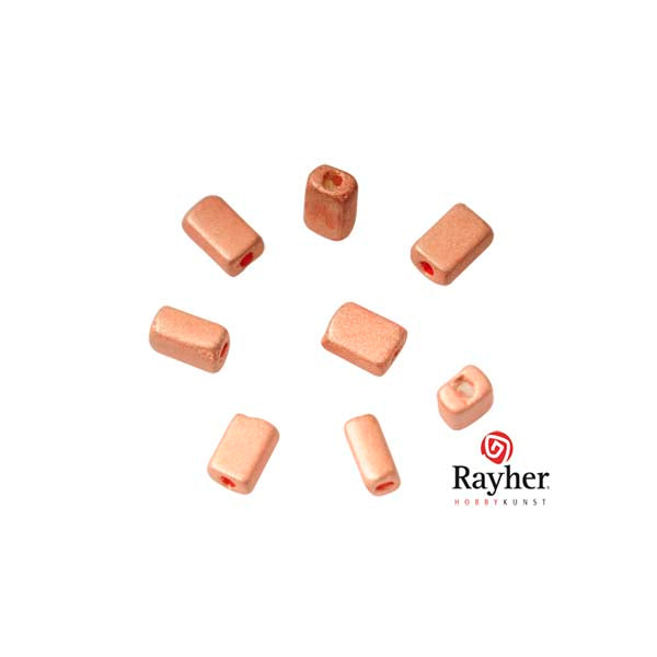 Blush pink metallic Square rocailles from Rayher.