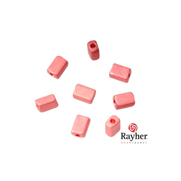 Pale pink metallic Square rocailles from Rayher