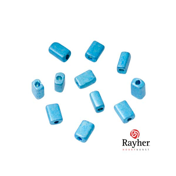 Turquoise metallic Square rocailles from Rayher