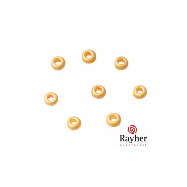 Golden yellow metallic rocailles 2,6 mm from Rayher