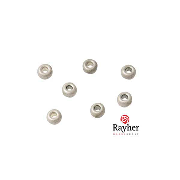 Zilverkleurige metallic rocailles 2,6 mm van Rayher