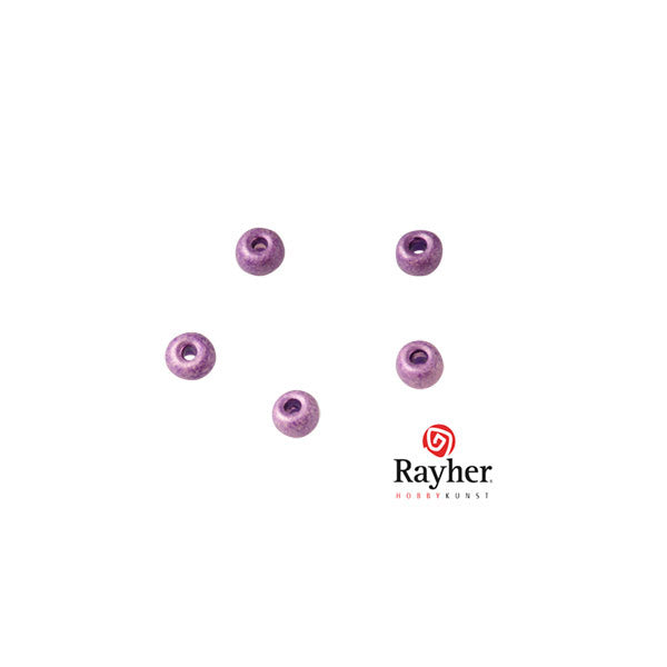 Purple metallic round rocailles 4 mm from Rayher