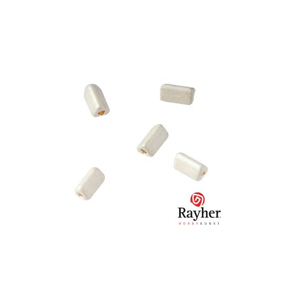 Cremekleurige metallic triangel rocailles 7 x 3,5 van Rayher