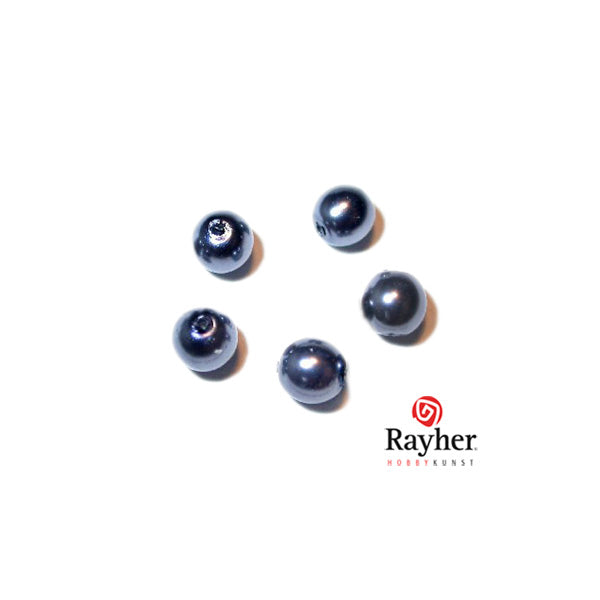 Renaissance glass pearl Darkgrey 4 mm from Rayher