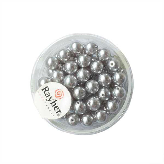 Renaissance glass pearl Silver grey  6 mm from Rayher