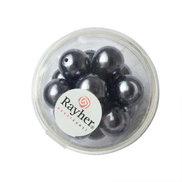 Renaissance glass pearl Darkgrey 12 mm from Rayher