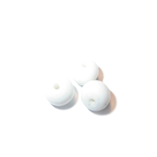 White round glass bead