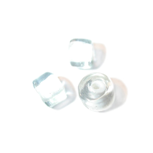 Transparent semi-round glass bead