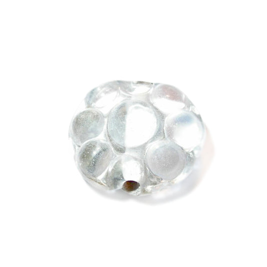 Transparent glass bead, flower