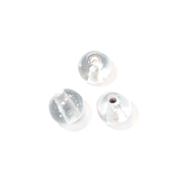 Transparent round glass bead