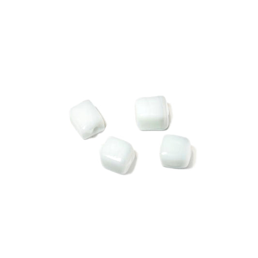 White square glass bead