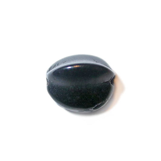 Black, three sided glass bead