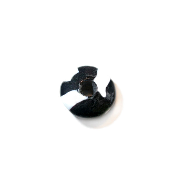 Black and White glass bead