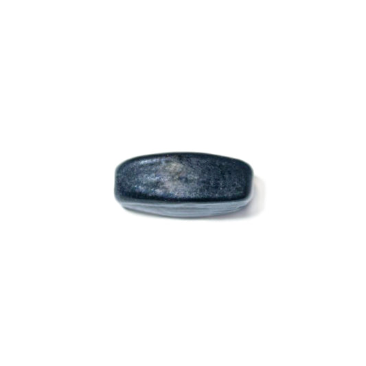 Black oblong glass bead