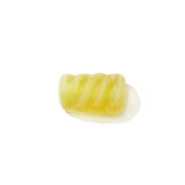 Frosted yellow glass bead