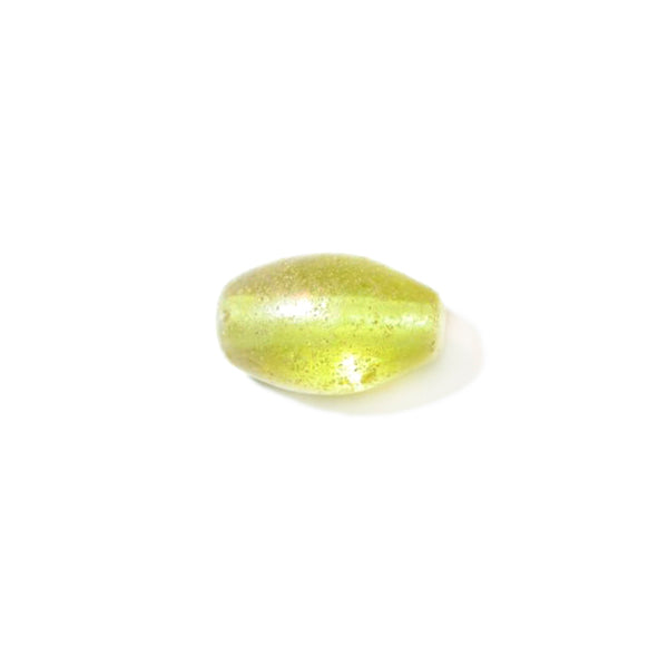 Yellow flat glass bead