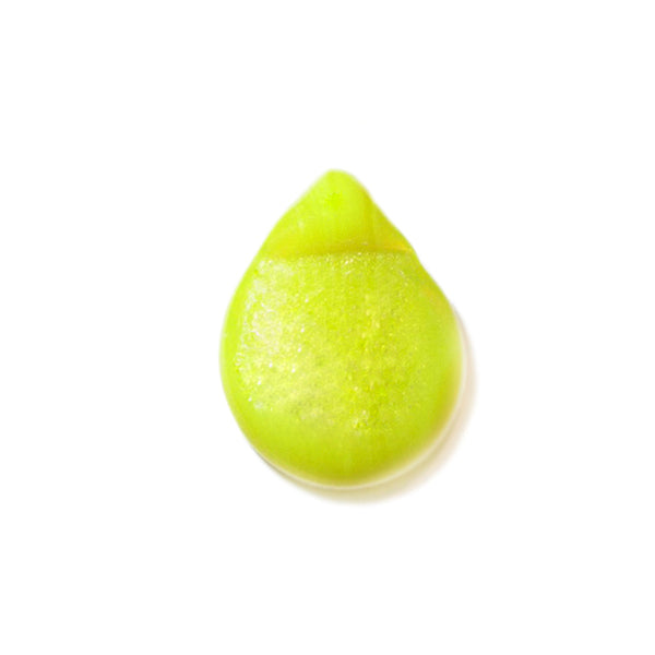 Yellow square glass bead