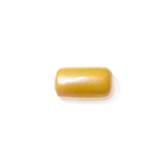 Yellow square glass bead