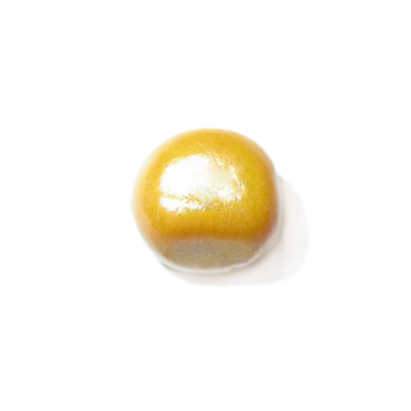 Yellow square glass bead