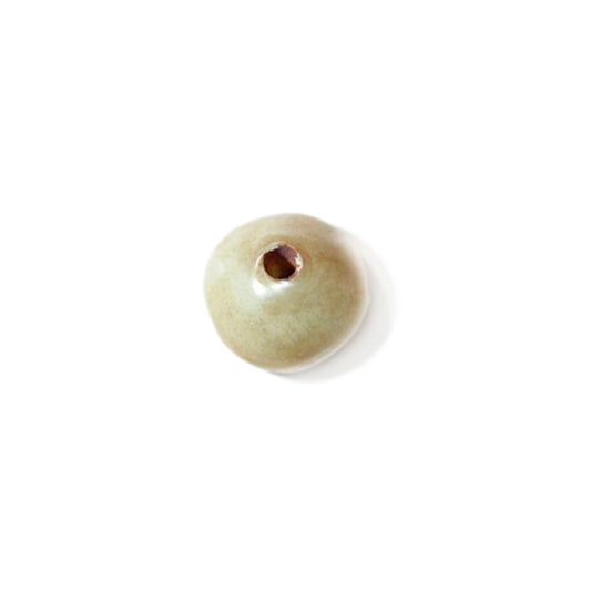 Frosted, cilinderform glass bead, with a little bigger wire hole of 4 mm