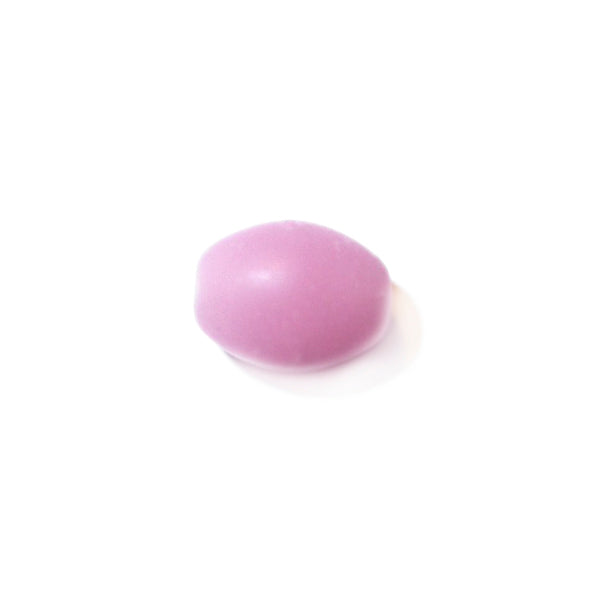 Frosted pink, oval glass bead