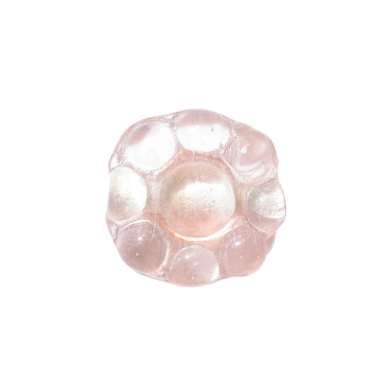 Pink glass bead, flowershaped