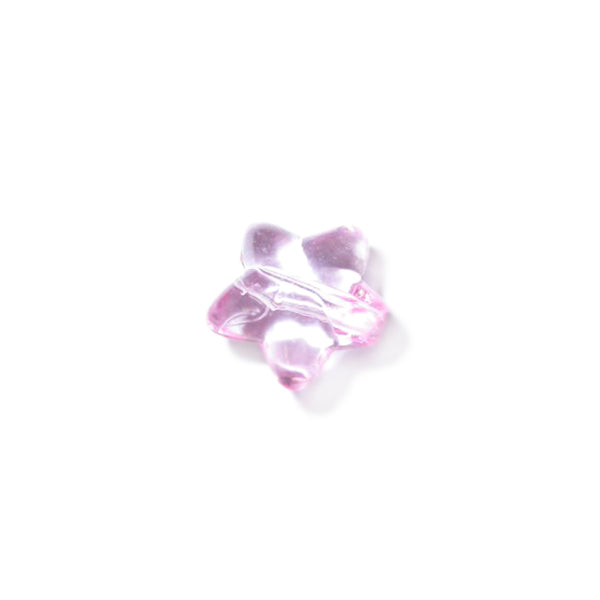 Pink polyester bead, star