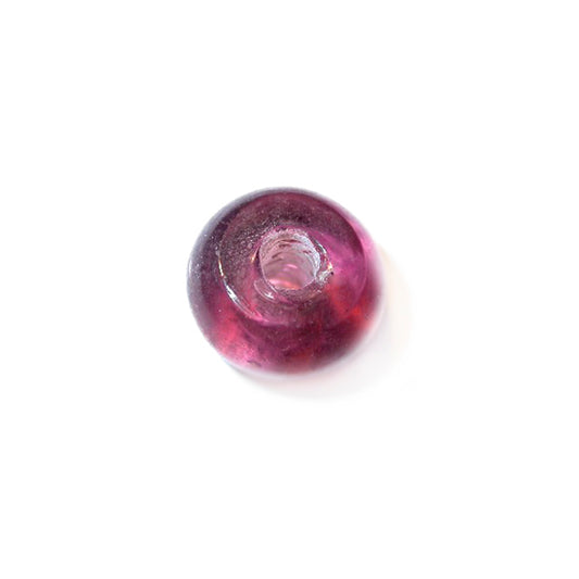 Pink round glass bead