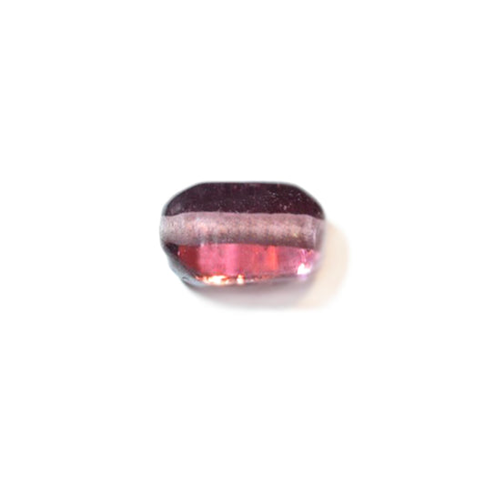 Purple oblong glass bead with rounded corners