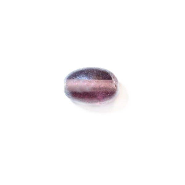 Purple oval glass bead luster