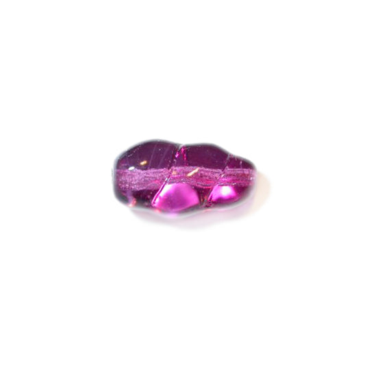 Purple, twisted glass bead