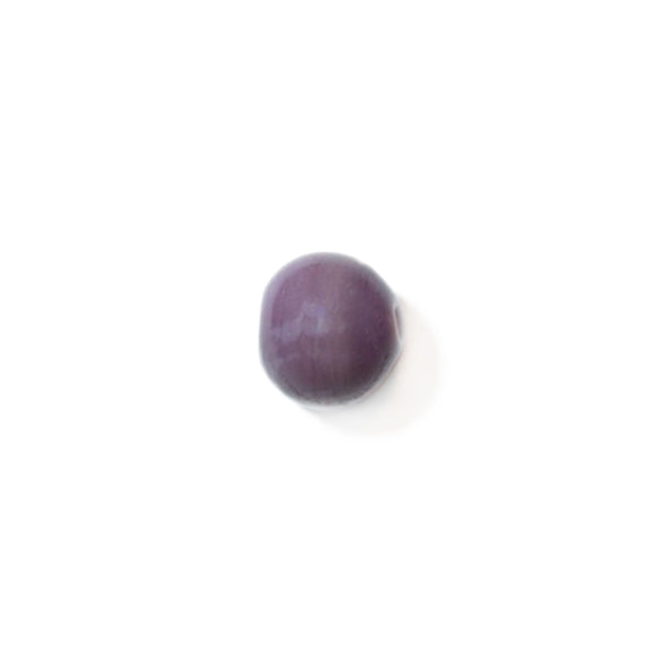 Round purple glass bead