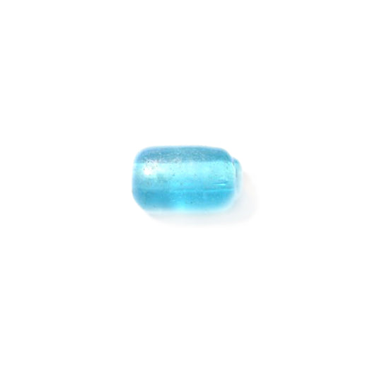 Light Blue tubeform glassbead; luster