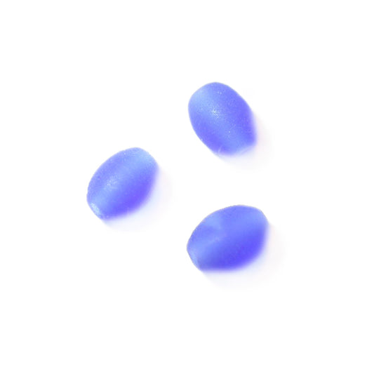 Darkblue frosted glass bead